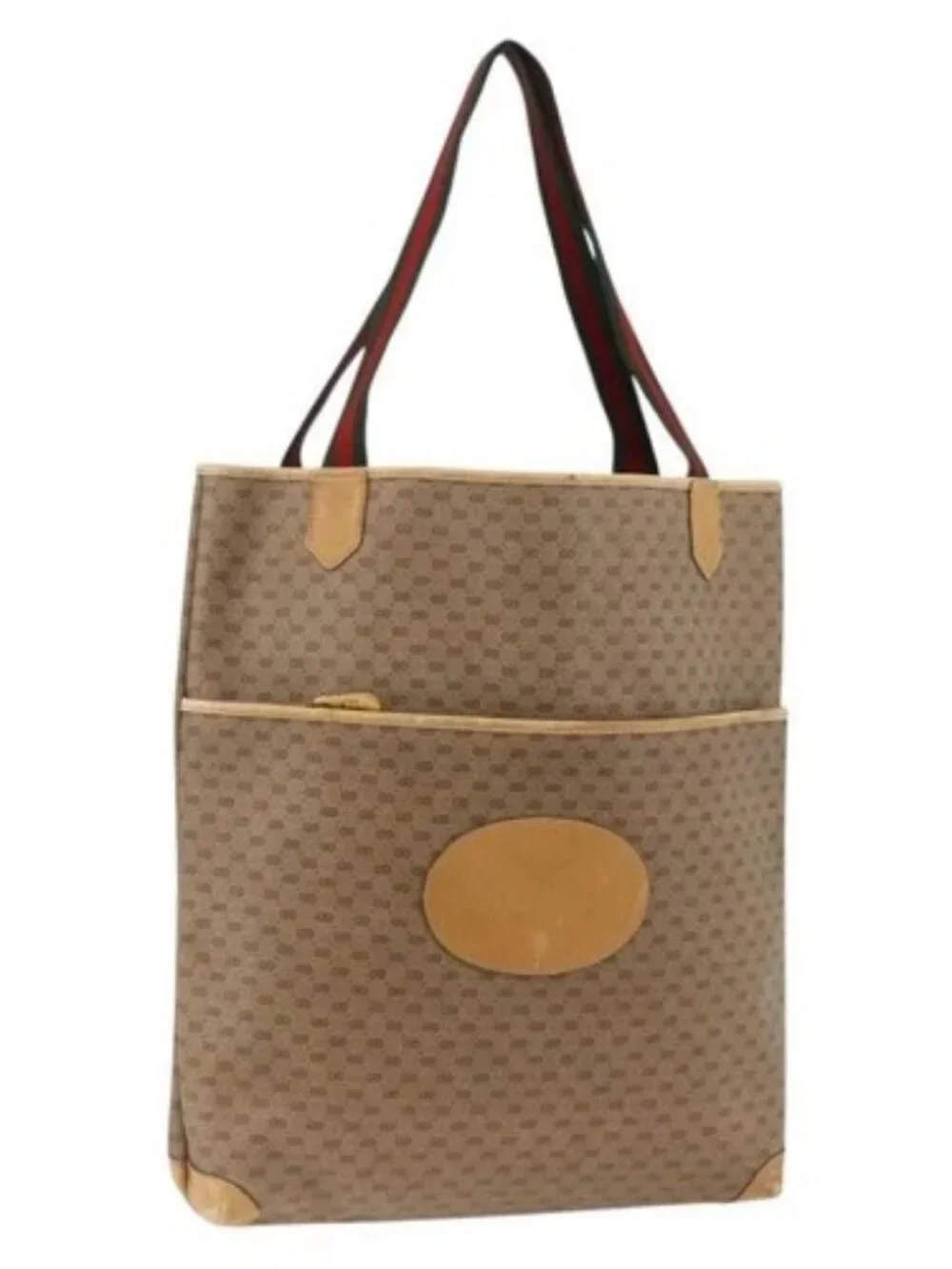 GUCCI Micro GG Supreme Web Sherry Line Bag PVC Beige 002 983 0054 Auth gh1966
